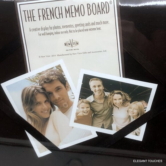French Bulletin Board Photo Memo Messages Brown Suede Large Sized - Picture 1 of 4